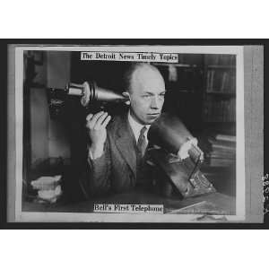  The Detroit news timely topics. Bells first telephone 