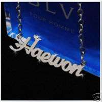 Personalized Name Silver Necklace Design Nameplate  