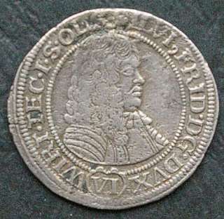     Württemberg   Öls   Sylvius Friedrich   6 Kreuzer   1674  