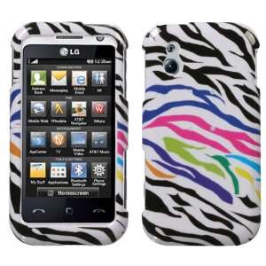  LG: GT950 (Arena), Rainbow Zebra Skin Phone Protector 