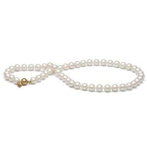com 8.5 9.0 mm, White Freshadama Freshwater Pearl Necklace, 16 inch 