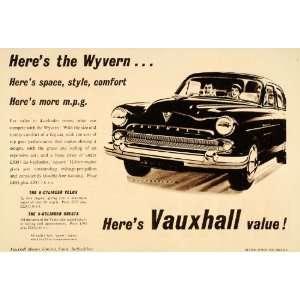 1955 Ad Vauxhall Wyvern British Automobile 4 Cylinder   Original Print 