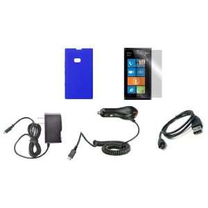  Nokia Lumia 900 Premium Combo Pack   Blue Silicone Soft 