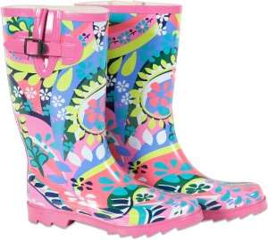   Paisley Punch Rain Boots Size 9 by Room It UP
