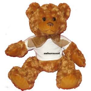  embarrassed Plush Teddy Bear with WHITE T Shirt: Toys 