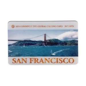 Collectible Phone Card AZA CommNET   20u Golden Gate Bridge   San 