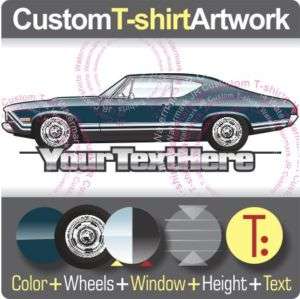 Custom T shirt for 1968 68 Chevy Chevelle SS 396 Malibu  