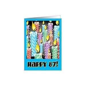  Sparkly candles  87th Birthday Card Toys & Games