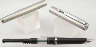   Arrow Flighter Stainless Steel & Chrome Fountain Pen   Fine Nib   1981