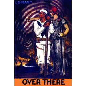  Over there   U.S. Navy 16X24 Giclee Paper: Home & Kitchen