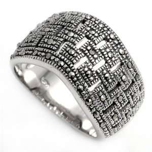  Sterling Silver Marcasite Rings   Sizes: 6 9: Jewelry