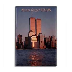 Twin Towers Magnet Remember 9/11 Art Rectangle Magnet by 