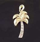 diamond palm tree pendant  