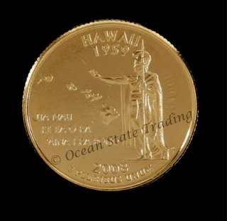 2008 Complete Set Of 24 kt Gold Plated Quarters   D Mint (5 Coins 