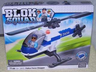 Megabloks Blok Squad *Police Force Chopper* 5y+ New  
