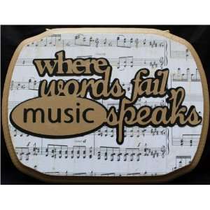  Where Music Speaks wall plaque: Home & Kitchen