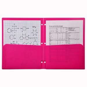  Lion Office 91000HP Fun Color 2 Pocket Portfolio For 3 