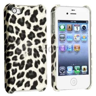 Grey Leopard Rear Hard Case For iPhone 4 4S 4G 4GS G 4th  