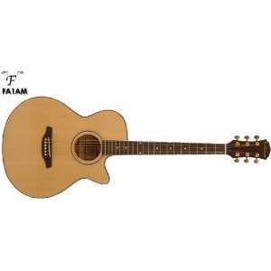   Freshman FA1AM Folk Electro Semi Acoustic Guitar: Musical Instruments