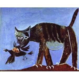   Pablo Picasso   24 x 20 inches   Wounded Bird and Cat: Home & Kitchen
