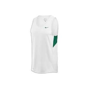  Nike Miler Running Singlet   Mens   White/Dark Green/Dark 