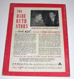 Vintage 1948 The Babe Ruth Story Magazine ~ Yankees!  