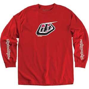 Troy Lee Designs Classic Logo Mens Long Sleeve Casual Shirt   Red 