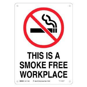   Color Sustainable Safety Sign, Legend This Is A Smoke Free Workplace