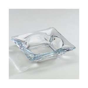  OfficeMaid Clear Glass Ashtray, Square with Round 