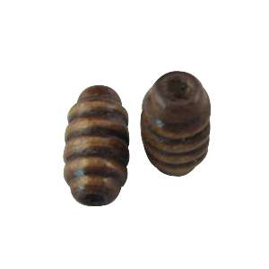 200 brown screw oval wood spacer beads W19560  