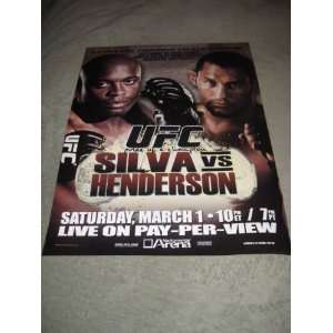  Silva vs Henderson UFC Boxing 18x 21 Inches Poster