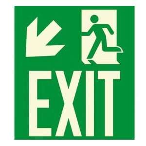  Photoluminescent Exit Man Left/Arrow Left Down Nyc Mea 