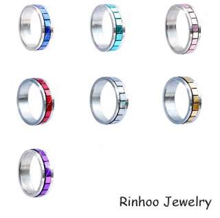 Mix colors 36pcs #6 11 Stainless steel rings Free~~  