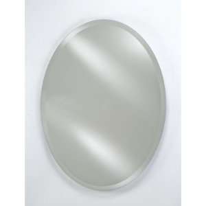  Radiance Oval Frameless Wall Mirror Size 18 x 26 