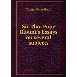   Essays on several subjects Thomas Pope Blount  Books