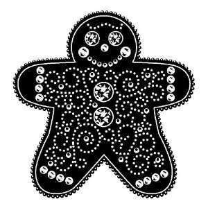  Gingerbread Man Mini Clear Rubber Stamp (60 30011): Arts 