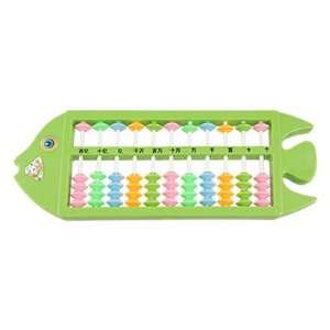   Moss Green Plastic Fish Shaped Calculating Toy Japanese Abacus: Baby