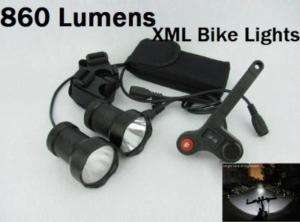 860 lumens 5 modes CREE double bike lights XML Torch  