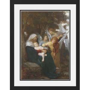 Bouguereau, William Adolphe 19x24 Framed and Double Matted Virgin with 
