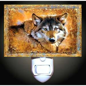  Wolf Abstract Decorative Night Light: Home Improvement