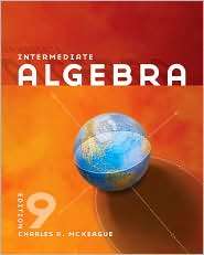 Intermediate Algebra, (0840064209), Charles P. McKeague, Textbooks 