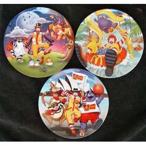 Set of 3 New McDonalds Collector Plates with Halloween Plate:  