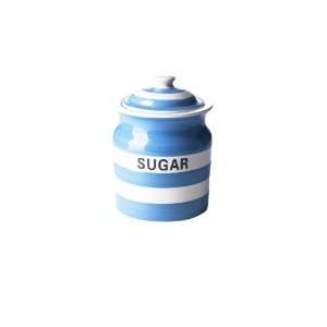  Cornishware Sugar Storage Jar with Lid, 3 1/2 Cup Kitchen 