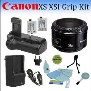  Canon EF 50mm f/1.8 II Camera Lens With Opteka XS XSi Grip 