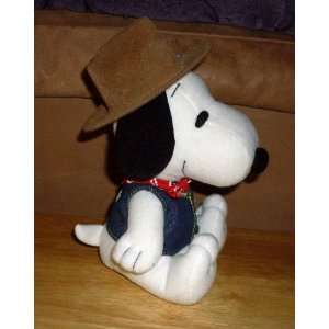  Metlife Peanuts Snoopy Western Cowboy Sheriff Soft Doll Toys & Games