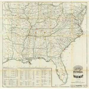  The United States Historical War Map, 1862 Arts, Crafts 