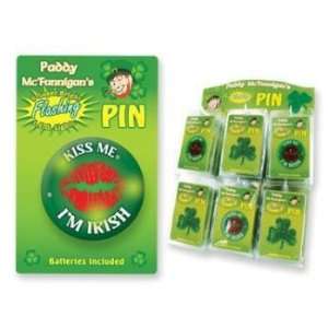  Saint Patricks Day Flashing Pin Case Pack 72 Everything 