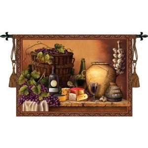  Wine Tasting Tapestry Style Square Satin Nickel 28   48 