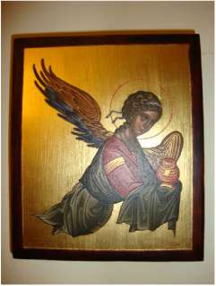 Guardian Angel   Byzantine Christian Icon 24karat Gold  