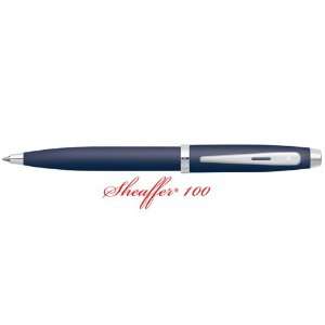  Sheaffer 100 Matte Navy / Nickel Trim Ballpoint Office 